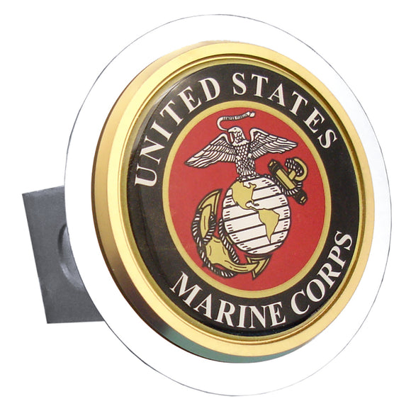 US Marine Corps Chrome Trailer Hitch Cover Plug (1.5