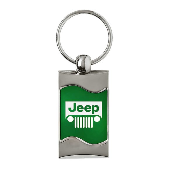 Jeep Grill Keychain & Keyring - Green Wave