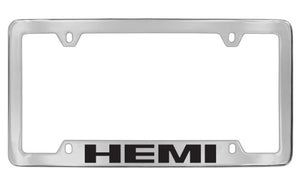Dodge Ram Hemi Chrome Plated Metal Bottom Engraved License Plate Frame Holder