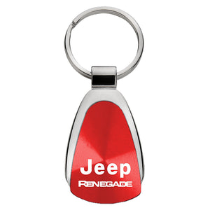 Jeep Renegade Keychain & Keyring - Red Teardrop