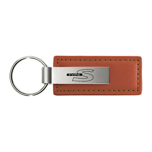 Acura Type S Keychain & Keyring - Brown Premium Leather