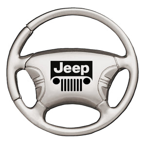 Jeep Grill Keychain & Keyring - Steering Wheel