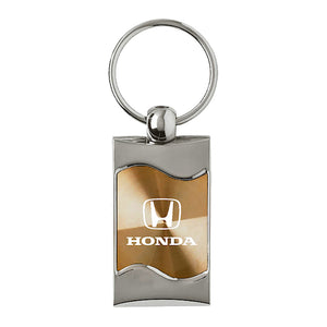 Honda Keychain & Keyring - Gold Wave