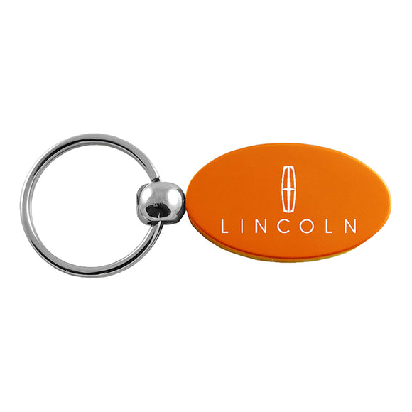 Lincoln Keychain & Keyring - Orange Oval