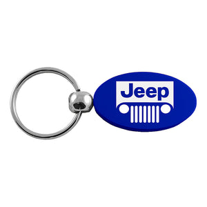 Jeep Grill Keychain & Keyring - Blue Oval