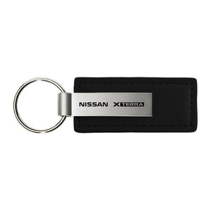 Nissan XTerra Black Leather Key Chain & Key Ring