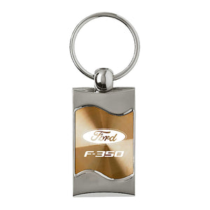 Ford F-350 Keychain & Keyring - Gold Wave