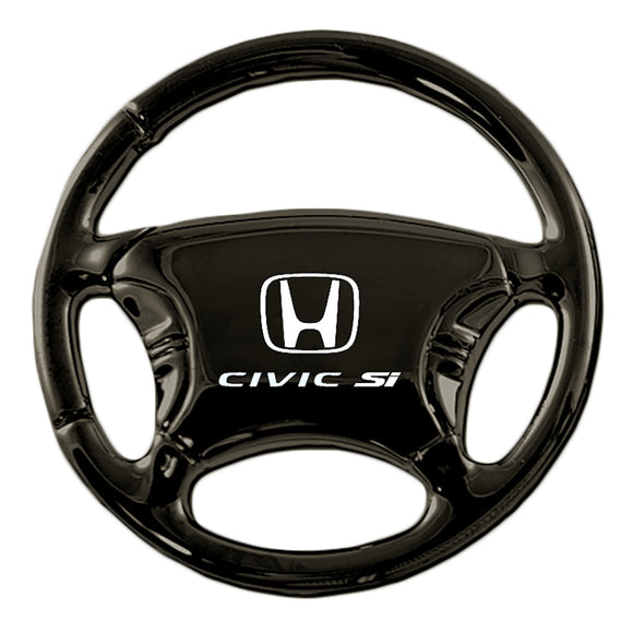 Honda Civic SI Keychain & Keyring - Black Steering Wheel