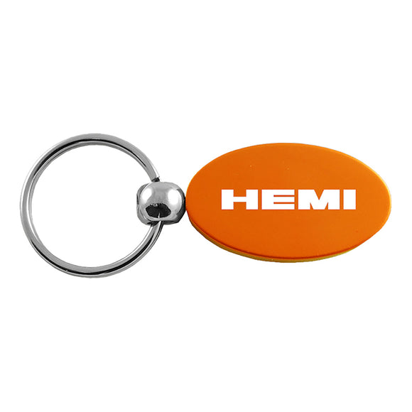 Dodge Hemi Keychain & Keyring - Orange Oval