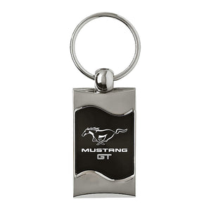 Ford Mustang GT Keychain & Keyring - Black Wave