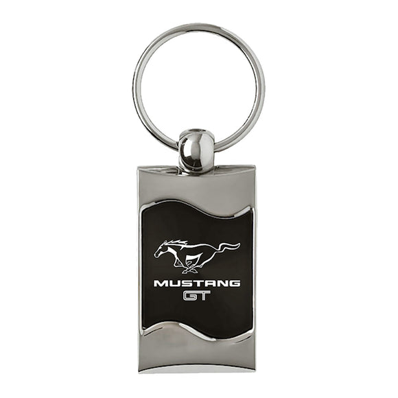 Ford Mustang GT Keychain & Keyring - Black Wave