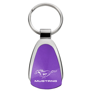 Ford Mustang Keychain & Keyring - Purple Teardrop