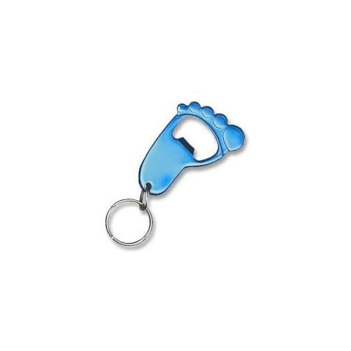 Foot Keychain & Keyring - Bottle Opener - Blue