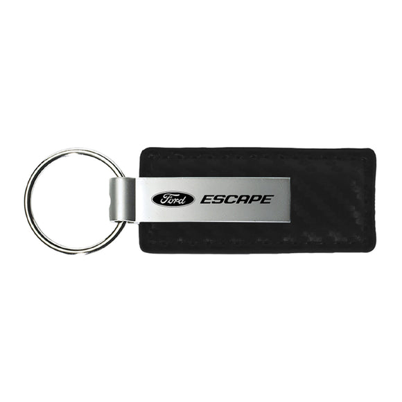 Ford Escape Keychain & Keyring - Carbon Fiber Texture Leather