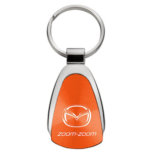 Mazda Zoom Zoom Keychain & Keyring - Orange Teardrop