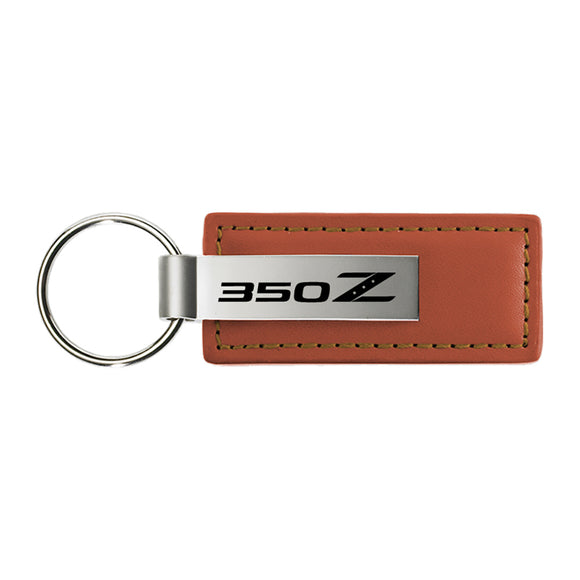 Nissan 350z Keychain & Keyring - Brown Premium Leather