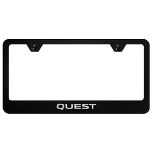 Nissan Quest Black License Plate Frame