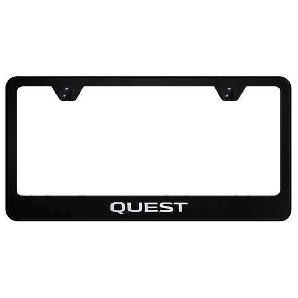 Nissan Quest Black License Plate Frame