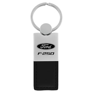Ford F-250 Keychain & Keyring - Duo Premium Black Leather