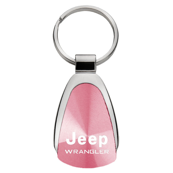 Jeep Wrangler Keychain & Keyring - Pink Teardrop
