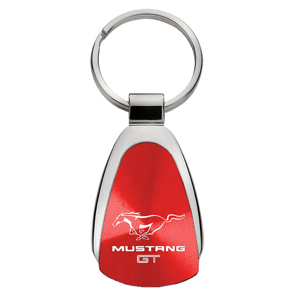 Ford Mustang GT Keychain & Keyring - Red Teardrop