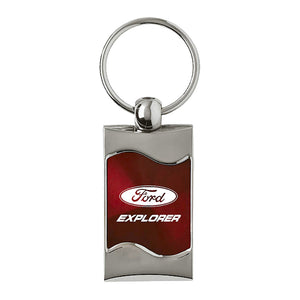 Ford Explorer Keychain & Keyring - Burgundy Wave