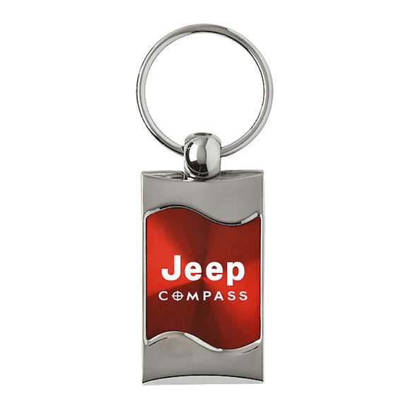 Jeep Compass Keychain & Keyring - Red Wave