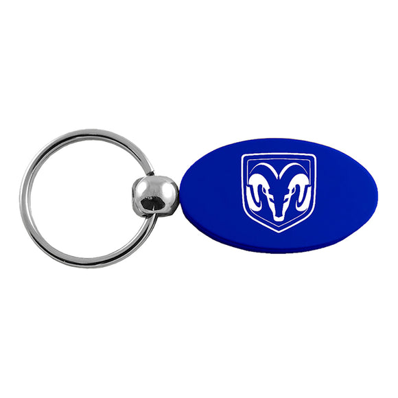 Dodge Ram Head Keychain & Keyring - Blue Oval