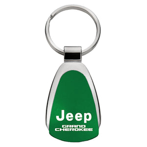 Jeep Grand Cherokee Keychain & Keyring - Green Teardrop