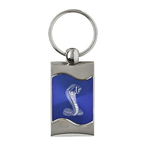 Ford Mustang Shelby Cobra Keychain & Keyring - Blue Wave