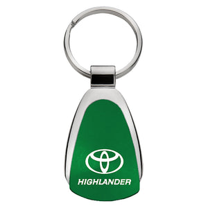 Toyota Highlander Keychain & Keyring - Green Teardrop