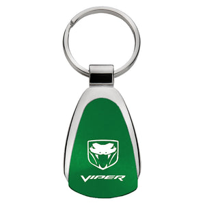 Dodge Viper Keychain & Keyring - Green Teardrop