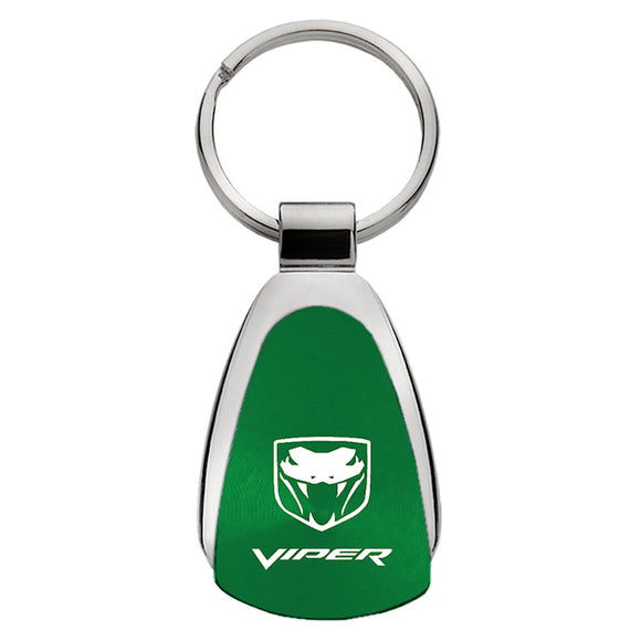 Dodge Viper Keychain & Keyring - Green Teardrop