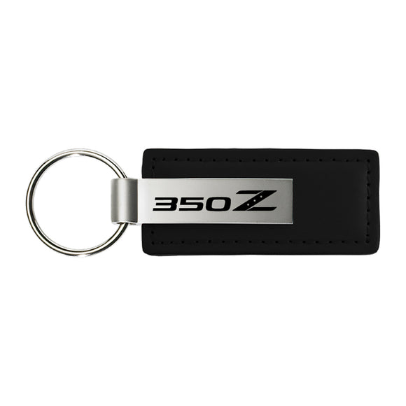 Nissan 350z Keychain & Keyring - Premium Black Leather