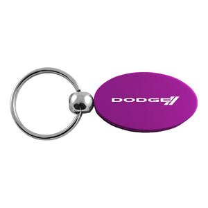 Dodge Stripe Keychain & Keyring - Purple Oval
