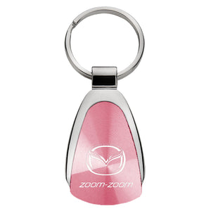 Mazda Zoom Zoom Keychain & Keyring - Pink Teardrop