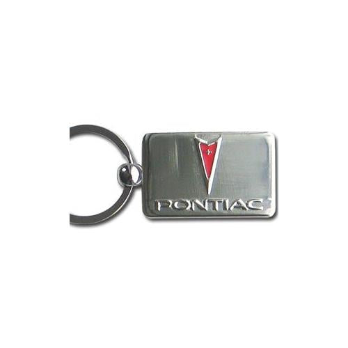 Pontiac Keychain & Keyring - Chrome Rectangle