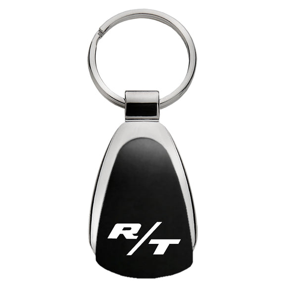 Dodge R/T Logo Keychain & Keyring - Black Teardrop