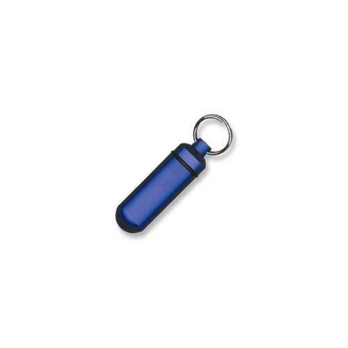 Waterproof Capsule Keychain & Keyring - Small - Blue