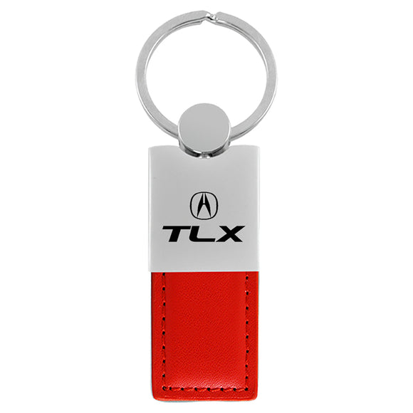 Acura TLX Keychain & Keyring - Duo Premium Red Leather