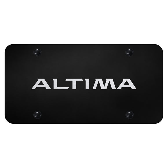 Nissan Altima Laser Etched on Black Plate