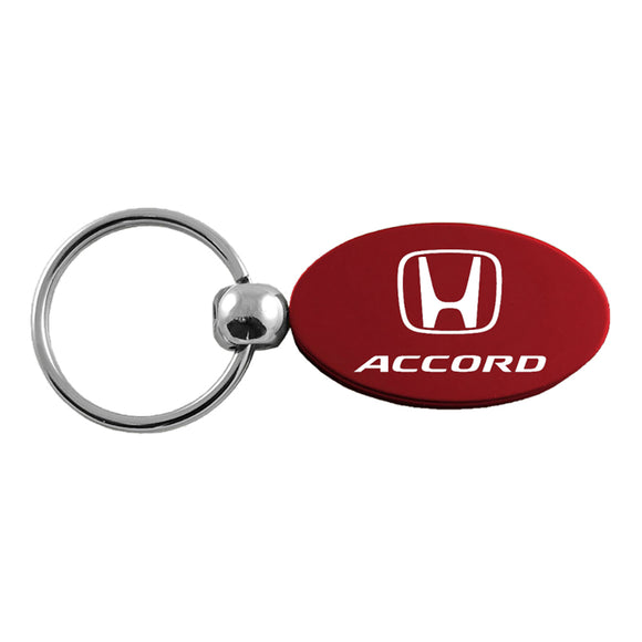 Honda Accord Keychain & Keyring - Burgundy Oval