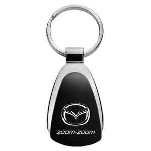 Mazda Zoom Zoom Keychain & Keyring - Black Teardrop
