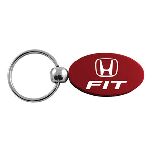 Honda Fit Keychain & Keyring - Burgundy Oval