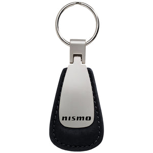 Nissan Nismo Keychain & Keyring - Black Leather Teardrop