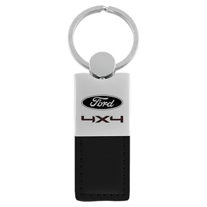 Ford 4X4 Keychain & Keyring - Duo Premium Black Leather