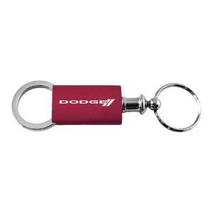 Dodge Stripe Keychain & Keyring - Burgundy Valet