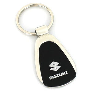 Suzuki Keychain & Keyring - Black Teardrop