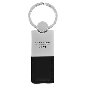 Chrysler 200 Keychain & Keyring - Duo Premium Black Leather