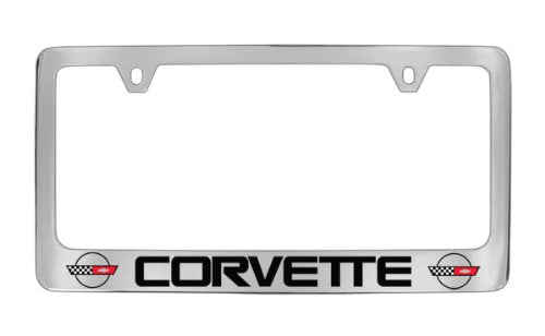 Chevrolet Corvette C4 Chrome Plated Metal License Plate Frame Holder